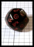 Dice : Dice - 30D - Black with Letters and Smilie Face - Ebay Nov 2013